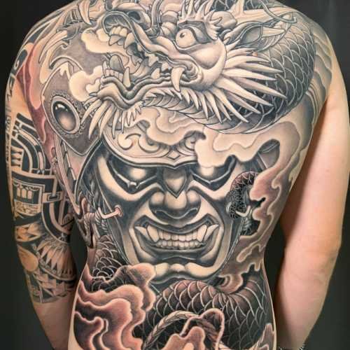 122 tatouage japonais dos dragon