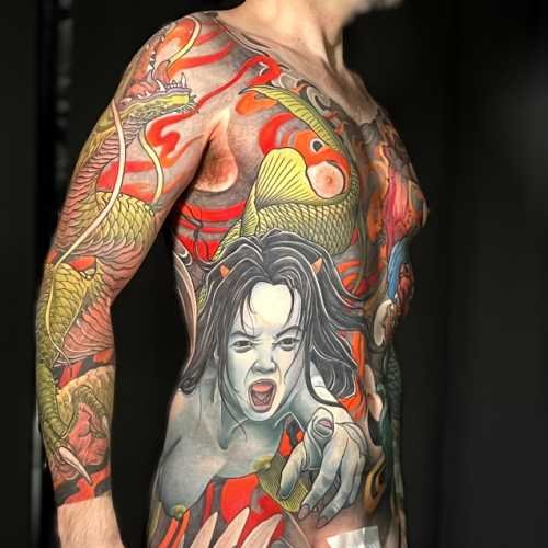 95 tatouage japonais démon