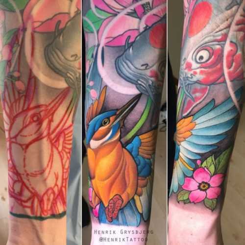 36 tatouage japonais oiseau