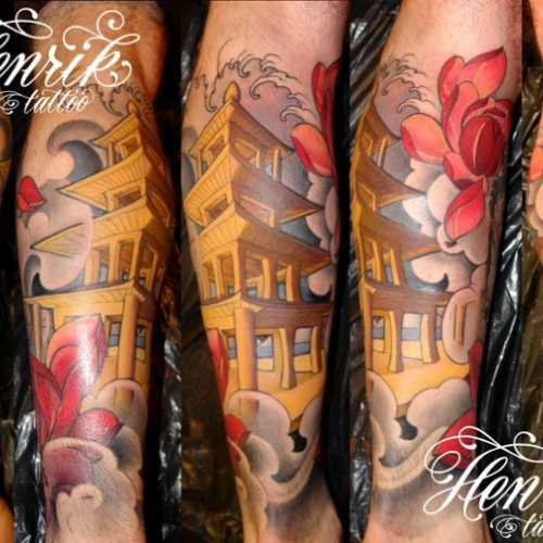 tatouage japonais 20 temple